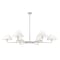 Z-Lite Leila Chandelier, 6-Light, 63 In.W x 10.75 In.H, Brushed Nickel/White Linen 744-63R-BN - alternate 2